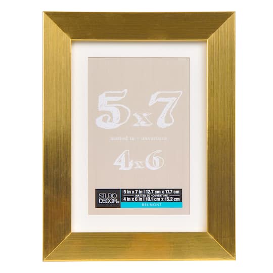 8 Pack: Gold Metallic Frame with Mat, Belmont by Studio D&#xE9;cor&#xAE;